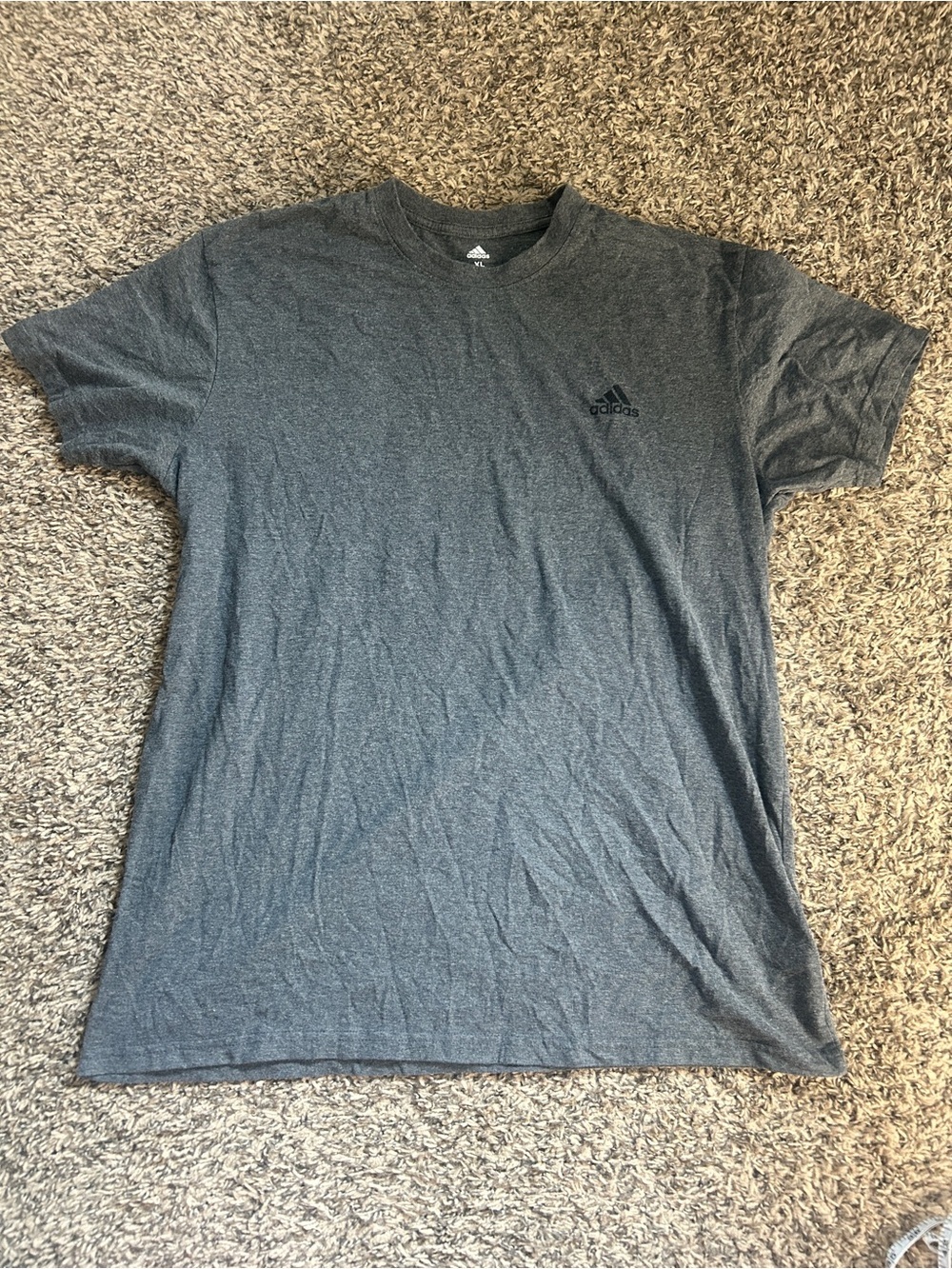 adidas Men's Dark Gray Short Sleeve Crew Tee